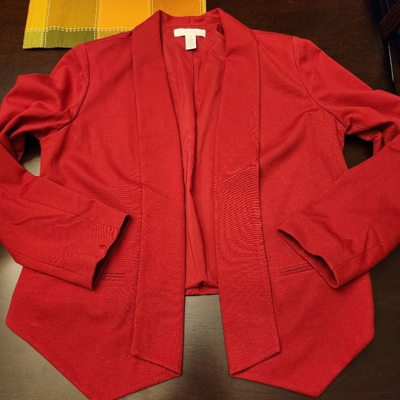 Chico's Jackets & Blazers - Chico Drape Front Jacket Promo Ponte Jack Ruby Red Great 4 Christmas sz 1 (4-6)